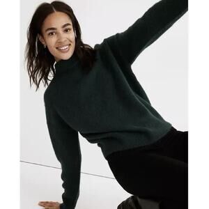 Madewell Women's Dillon Mockneck Pullover Sweater Medium Item NC649 green